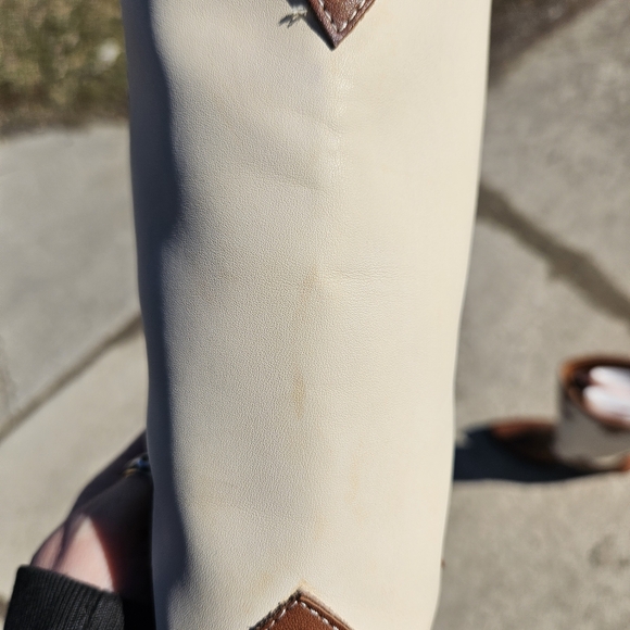 Zodiac Dawson Western Tall Boots - Brown/Cream Leather - Size 5.5M- NEW - Picture 8 of 16
